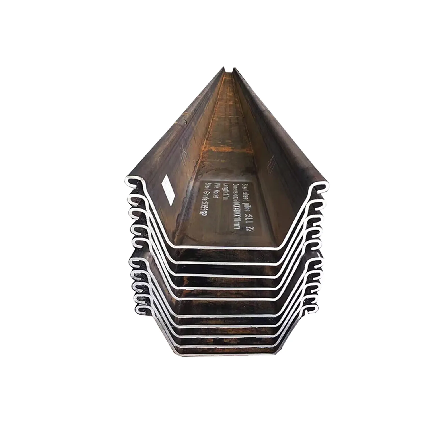 Pilas de chapa de acero laminado en caliente de canal de perfil U Z Tipo 2 tipo 3 hoja de acero pila de chapa de acero