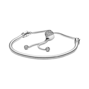 Pulsera Deslizante de Plata S925 con Cadena de Serpiente Estilo <span class=keywords><strong>Pandora</strong></span>, Ideal para Combinar con Dijes y Cuentas, Regalo de Joyería para Mujer - Product Image 5