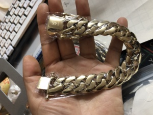 Gioielli Cubani HipHop, Collana a Catena Sottile Placcata in <span class=keywords><strong>Oro</strong></span> 14K, Stile Miami Cuban Link, Collana Monaco - Product Image 1