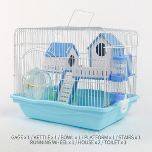 Syrian hamster gine domuz tel hamster kafes akrilik altın ipek ayı yuva Villa Hamster tek ve çift katmanlı kafesi satış - Product Image 3