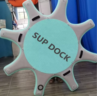 2.4x2.4m Dock gonflable Drop Stitch Material Logo de taille personnalisée Plate-forme de quai de yoga SUP gonflable
