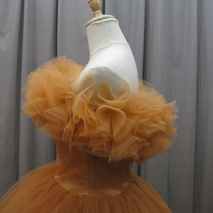 Robe de demoiselle d'honneur sans bretelles en forme de citrouille, robe de soirée longue élégante, robe vintage Mz0040 - Product Image 4