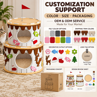 Tour de jeu pour chat en plastique de luxe à hauteur réglable, design multi-niveaux à deux étages, base antidérapante durable, plateforme d'activités pour l'intérieur