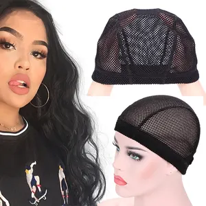 Boné Peruca de Malha Grossa macio Crochet Cap Cúpula Nova Peruca Caps Para Fazer Perucas de Cabelo Grande Buraco Net