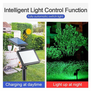 Nouveau projecteur <span class=keywords><strong>solaire</strong></span> LED d'extérieur 2025, 48 LED blanc chaud/blanc froid/vert, IP65, lampes murales solaires pour paysage, patio, cour - Product Image 5