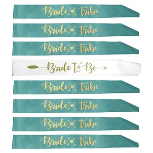 Las 8 piezas más vendidas Bride Tribe Sashes y Bride To Be Sash Set Wedding Party Bridal Sash