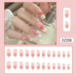 24 Uds cambio de luz <span class=keywords><strong>amor</strong></span> chica rubor puntas de <span class=keywords><strong>uñas</strong></span> usando prensa en las <span class=keywords><strong>uñas</strong></span> <span class=keywords><strong>amor</strong></span> diamantes de imitación <span class=keywords><strong>uñas</strong></span> postizas artificiales - Product Image 4