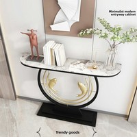 Table console de porche en métal Microlite de luxe, design moderne et minimaliste, fonction de démontage, mobilier pour la maison