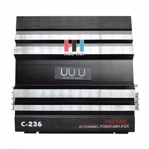 Amplifier Daya Tinggi OEM C0029 Amplifier 12V Amplifier Suara Mobil C-236 3800W 2 Channel AMP Bass Mobil Kuat