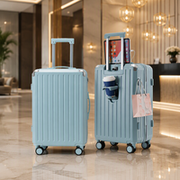 Valises de voyage personnalisées en ABS+PC pour ensemble de 4 pièces, valise élégante à roulettes pivotantes à 360°, valise cabine, fabricant