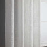 Cortinas de Ventana Texturizadas con Sensación Rústica, Semitransparentes para Dormitorio y Sala de Estar, Cortina de Ventana Suave para el Hogar