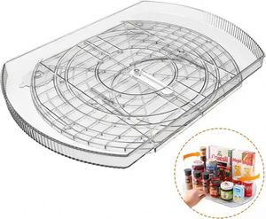 Organizzatore di giradischi quadrato <span class=keywords><strong>Lazy</strong></span> <span class=keywords><strong>Susan</strong></span> per un comodo ripiano di conservazione frigorifero-per scaffali di spezie alimentari - Product Image 1
