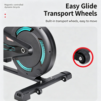 Vélo d'exercice stationnaire haut de gamme pour usage domestique, écran tactile intelligent, moniteur numérique, construction en acier, résistance à entraînement par courroie magnétique