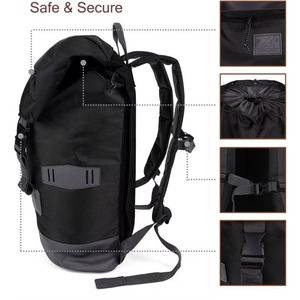 Échantillon gratuit : Sac à dos souple à enroulement personnalisé, imperméable, pour l'école et les voyages, style homme, avec lettres. - Product Image 3