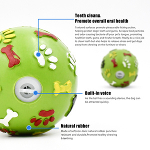 ลูกบอลเด้งมีเสียงทนทานสองขนาด,ของเล่นยางสำหรับสุนัขเล่นในร่มและกลางแจ้ง - Product Image 4