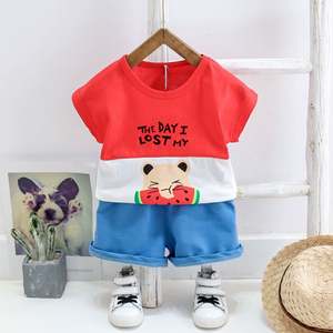 Nouveau Premium garçons bébé été Cowboy dessin animé couture Colorsuits <span class=keywords><strong>Photos</strong></span> pour enfants fabriqués en Chine - Product Image 1