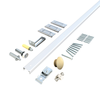 Kits de quincaillerie pour portes coulissantes de placards de cuisine au design moderne, en acier au carbone argenté, accessoires pour portes intérieures en bois, portes pliantes