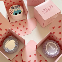 Boîtes à gâteaux roses personnalisées en gros avec logo imprimé, boîtes en carton pour gâteaux, desserts, emballage alimentaire et boîtes d'expédition avec logo