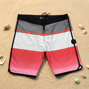 Shorts de Baño a Rayas para Hombre, Secado Rápido, con Cordón Ajustable, Ropa de Playa Informal con Bolsillos, Cintura Media, Corte Corto - Product Image 4