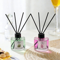 Diffuseur de parfum en verre de 130 ml avec parfum de café, chocolat et fleurs, sans BPA, sans alcool, décoration d'intérieur, rafraîchisseur d'air