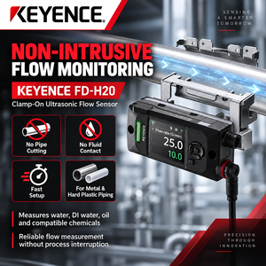 เครื่องวัดอัตราการไหลแบบอัลตราโซนิก FD-H20 สำหรับท่อขนาด 18-28 มม. 60-100 ลิตร/นาที เซ็นเซอร์วัดการไหลแบบหนีบ IO-Link 4-20mA - Product Image 6