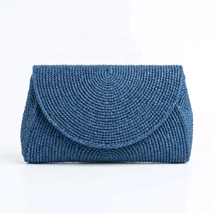 Bolso de mano de rafia tejida con solapa, bandolera ligera para mujer, ideal para vacaciones de verano y fiestas de boda - Product Image 6