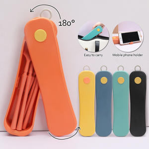 Paille de blé réutilisable durable Portable créatif boîte rotative couteau fourchette cuillère baguettes ensemble de vaisselle - Product Image 1