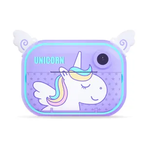 KP1 Kids Instant Print Kamera Einhorn für Jungen und Mädchen HD 1080P Kinder Kamera Einhorn Kamera Kinderspiel zeug