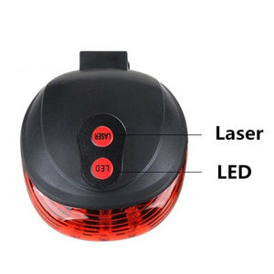 Láser bicicleta luces LED lámpara de <span class=keywords><strong>luz</strong></span> trasera de la bicicleta ciclismo bicicleta de <span class=keywords><strong>luz</strong></span> de advertencia Led modos - Product Image 4