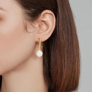 Pendientes de Jade Natural Nefrita con Cuentas de Plata S925, Joyería de Moda para Mujer, Diseño Original, Regalo con Certificado de Tasación D1296 - Product Image 4
