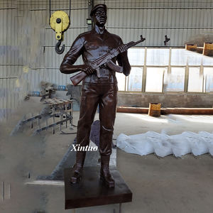 Statues de soldats allemands grandeur nature en bronze en laiton sur mesure <span class=keywords><strong>Sculpture</strong></span> pour jardin - Product Image 1