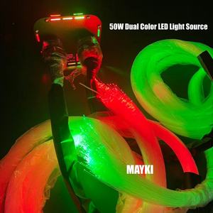 Kit d'éclairage LED à fibres optiques 50W à double port, pour <span class=keywords><strong>plafond</strong></span> étoilé, bicolore, scintillant, pour home cinéma - Product Image 1