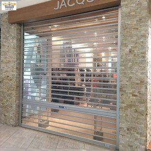 Giá bán buôn thông minh cuộn lên cửa nhôm xương polycarbonate rắn thanh tinh thể băng cán màn trập cửa xem đầy đủ - Product Image 4