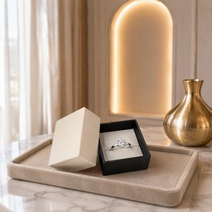 Custom Logo Rigid Paper <b>Ring</b> <b>Box</b> In Stock Luxury Jewelry Gift <b>Box</b> Wholesale Wedding Engagement Earring Necklace Packaging - Product Image 2