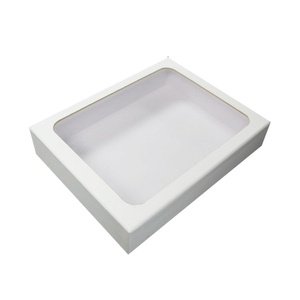 Custom Logo Transparent Lid Paper Boxes With Clear Window For Scarf Gift Packaging