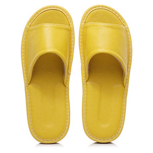 Pantoufles d'intérieur antidérapantes en <span class=keywords><strong>cuir</strong></span> de vachette épaissi pour femme, grandes tailles, pour l'été - Product Image 4