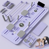 Plateforme de Pilates pliable 4-en-1 avec bandes de résistance pour entraînement abdominal, pompes et planches, idéale pour la maison