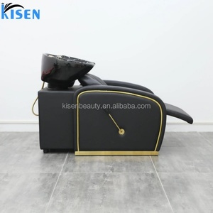 Kisen Cheap Salon Chair Customized Shampoo Back Wash Hair Washing Chair with Ceramic Sink and Optional Voltage and <b>Plug</b> - Product Image 4