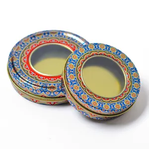 trending products 2024 new arrivals Hot Sale Round Metal Tin Can Small Tin Box Saffron Packaging Tin Box