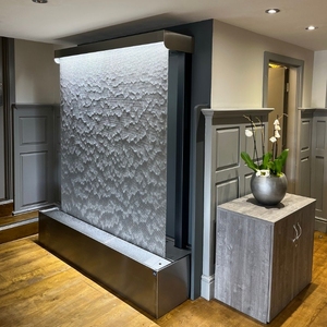 Modern Indoor Water <b>Curtain</b> Wall Stainless Steel Mesh Panel, Villa Entrance Hallway Water Feature Partition Screen - Product Image 6