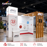 Structure modulaire d'exposition TIANYU, cadre en aluminium, graphismes en tissu pour présentoirs de salons professionnels, événements commerciaux et conférences