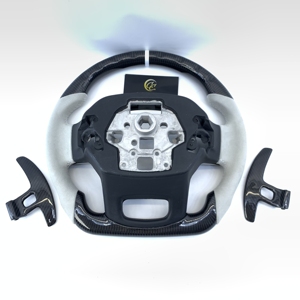 Volante Deportivo Personalizado de Fibra de Carbono CCExcellent para F150 <span class=keywords><strong>2021</strong></span>+ Civic Clase C para Palancas de Cambio de Cuero - Product Image 2