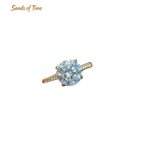 Bague de mariage en moissanite couleur D VVS pour femme, en argent sterling 925, options 1 à 6 carats, plaqué or 18 carats, sertissage griffe, personnalisable