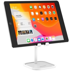 White Smartphone And <b>Tablet</b> Desk <b>Stand</b> With Mesh Surface For Stable Support - Product Image 2