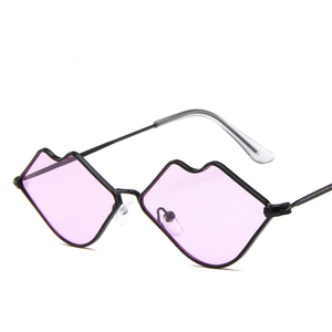 2020 de moda transparente marco <span class=keywords><strong>mujeres</strong></span> de labio forma Retro Sexy beso gafas de sol UV400 - Product Image 4