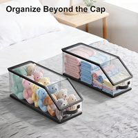 Bolsa de Almacenamiento para Gorras de Béisbol KUYUE, Transparente, con Capacidad para 24 Gorras, Organizador de Gorras de Béisbol para Armario, Plegable