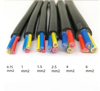 Vente en gros de fil de câble électrique en cuivre 2 3 4 5 conducteurs Rvv Nyy,0.75 1 1.5 4 6 Mm H05vvf câbles d'alimentation