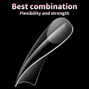 Venta al por Mayor de 240 <span class=keywords><strong>Uñas</strong></span> Postizas Francesas <span class=keywords><strong>Cortas</strong></span> con Forma de Almendra, de ABS, Transparentes, Acrílicas, Mate, para Decoración de <span class=keywords><strong>Uñas</strong></span> - Product Image 5