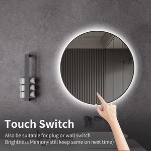 Thông minh Vòng chống sương mù kính phòng tắm Gương treo tường LED nhà vệ sinh gương với ánh sáng màn hình cảm ứng để sử dụng nhà - Product Image 4