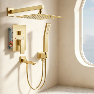 Système de douche pluie moderne en laiton massif, ensemble de douche à main haute pression pour projets hôteliers et salles de bain, vente en gros - Product Image 6